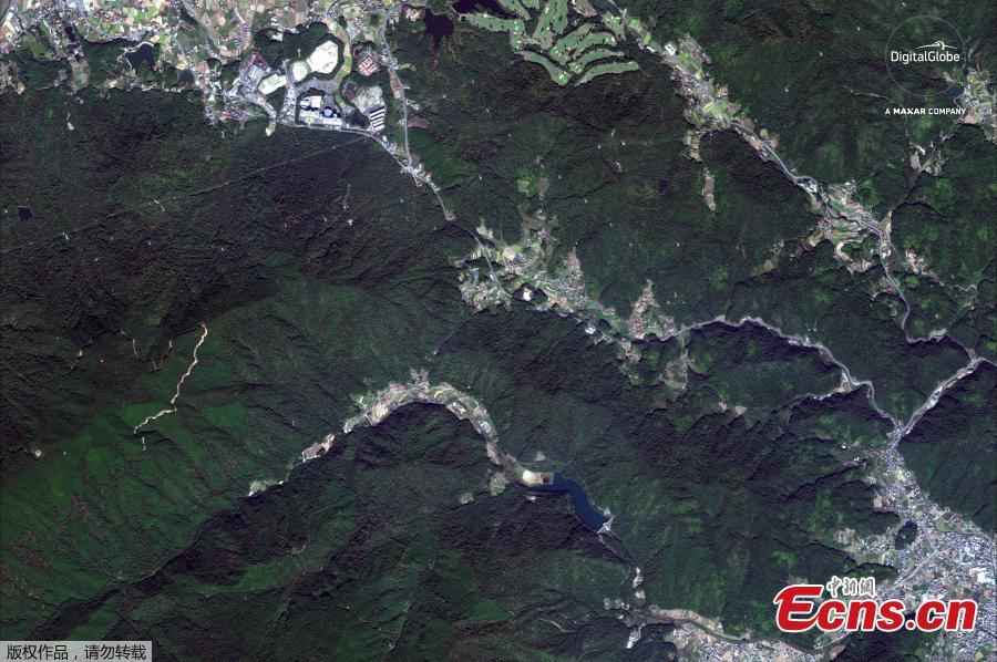 A satellite image captured on October 26, 2017 shows Yasuura, Japan before floods. (Photo/Agencies)