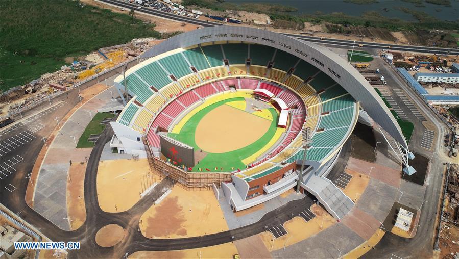 <?php echo strip_tags(addslashes(Aerial photo taken on July 18, 2018 shows the National Wrestling Arena in Dakar, Senegal. China is now Senegal's second largest trading partner and biggest source of financing. The National Grand Theater, the Museum of Black Civilization and the National Wrestling Arena, built with Chinese assistance, stand as important venues to carry forward the culture and traditions of Senegal. (Xinhua/Lyu Shuai))) ?>
