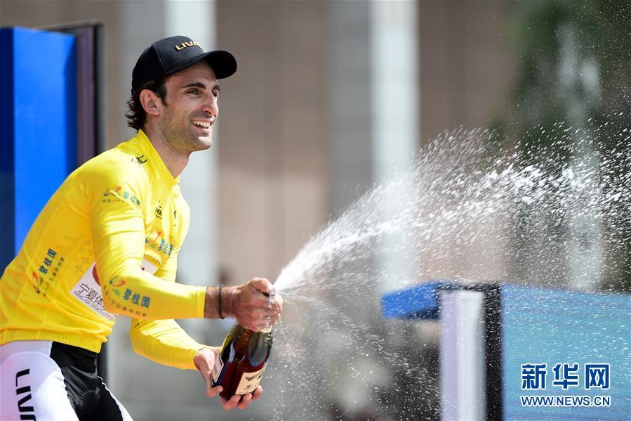 <?php echo strip_tags(addslashes(Georgios Bouglas of China's Ningxia Sports Lottery Livall Cycling Team (NLC) won the first stage of the Tour of Qinghai Lake in Xining, Northwest China's Qinghai Province, July 22, 2018. (Photo/Xinhua))) ?>