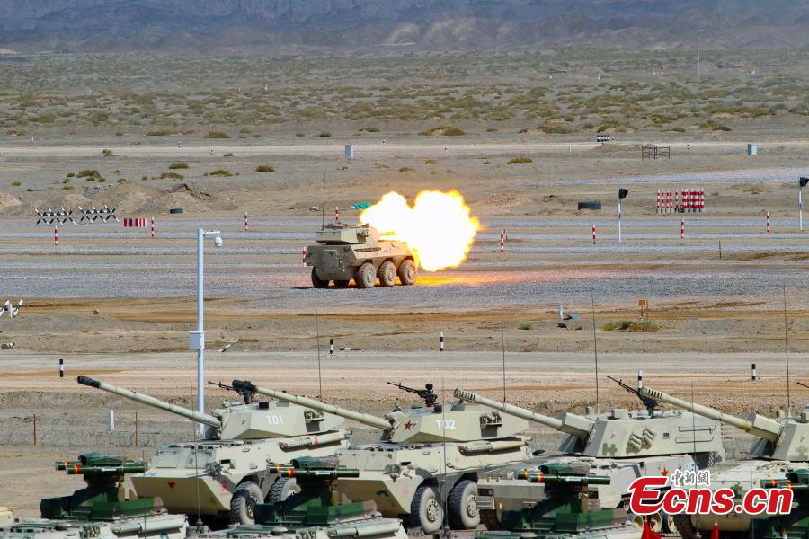 The International Army Games 2018 in northwest China\'s Xinjiang Uygur Autonomous Region, July 29, 2018. Three of the four contests, \