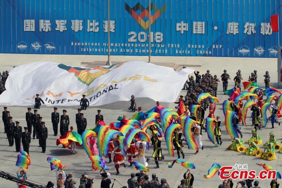 The opening ceremony of the International Army Games 2018, July 29, 2018. Three of the four contests, \