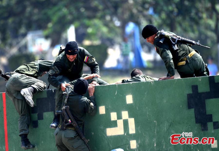 Venezuela soldiers participate in the \