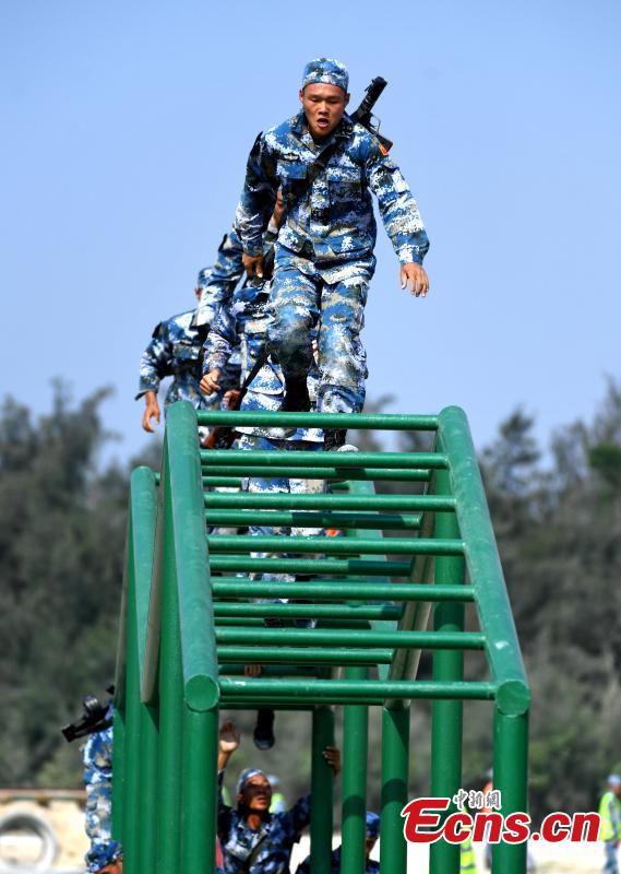 Chinese soldiers participate in the \