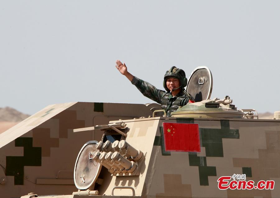 A Chinese military vehicle in the \