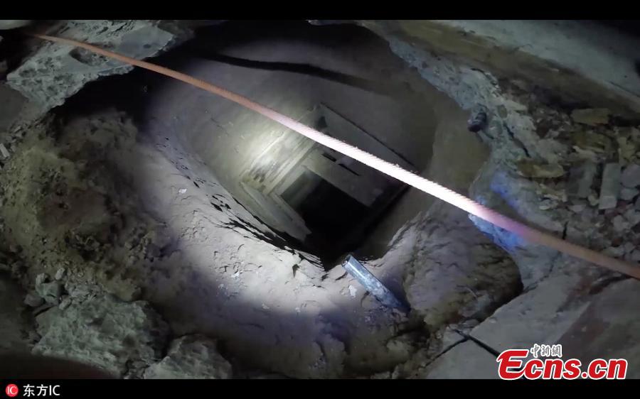 US authorities have found a secret drug tunnel stretching from a former KFC in the state of Arizona to Mexico. The building\'s owner was arrested after the 180m passageway was discovered in the basement of the old restaurant in San Luis, leading under the border to a home in San Luis Rio Colorado. (Photo/IC)