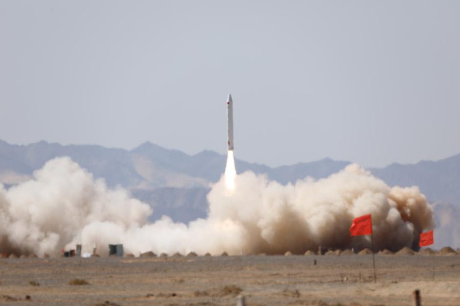 <?php echo strip_tags(addslashes(Beijing tech company i-Space has used its own carrier rocket to launch three satellites into space from the Gobi Desert on Sept. 5, 2018. (Photo/chinadaily.com.cn))) ?>
