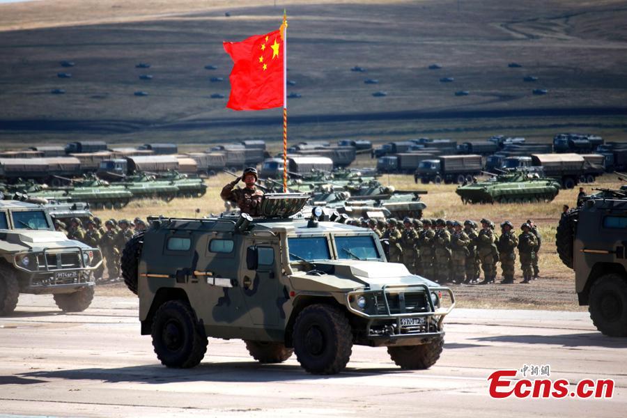 Chinese soldiers participate in the Vostok-2018 (East-2018) military exercise at the Tsugol training range in the Trans-Baikal region in Russia, Sept. 13, 2018. The drills are aimed at consolidating and developing the China-Russia comprehensive strategic partnership of coordination, deepening pragmatic and friendly cooperation between the two armies, and further strengthening their ability to jointly deal with varied security threats, the Chinese Ministry of National Defense announced. (Photo: China News Service/Li Chun)