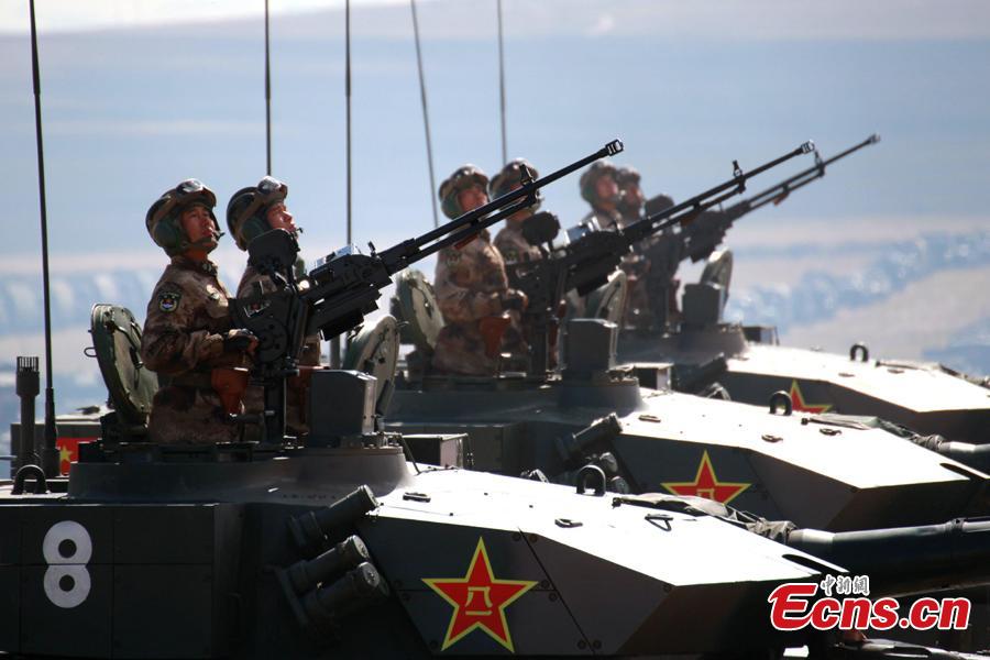 Chinese soldiers participate in the Vostok-2018 (East-2018) military exercise at the Tsugol training range in the Trans-Baikal region in Russia, Sept. 13, 2018. The drills are aimed at consolidating and developing the China-Russia comprehensive strategic partnership of coordination, deepening pragmatic and friendly cooperation between the two armies, and further strengthening their ability to jointly deal with varied security threats, the Chinese Ministry of National Defense announced. (Photo: China News Service/Li Chun)
