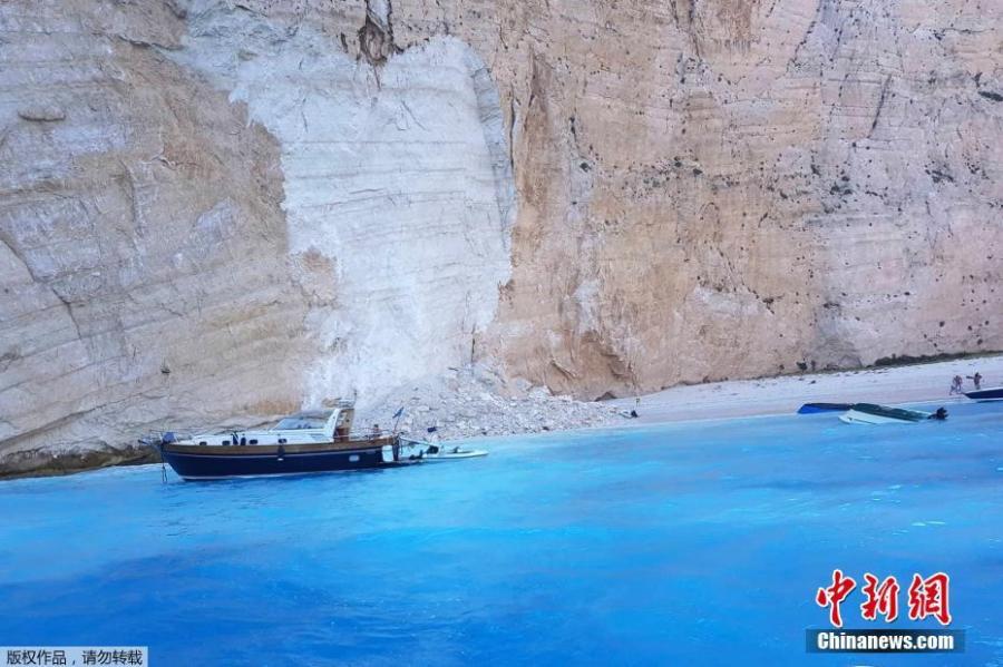 <?php echo strip_tags(addslashes(A general view shows the beach Navagio following a rockfall, in the island of Zakynthos, Greece September 13, 2018. At least seven people were injured in the accident, Greek authorities said.(Photo/Agencies))) ?>