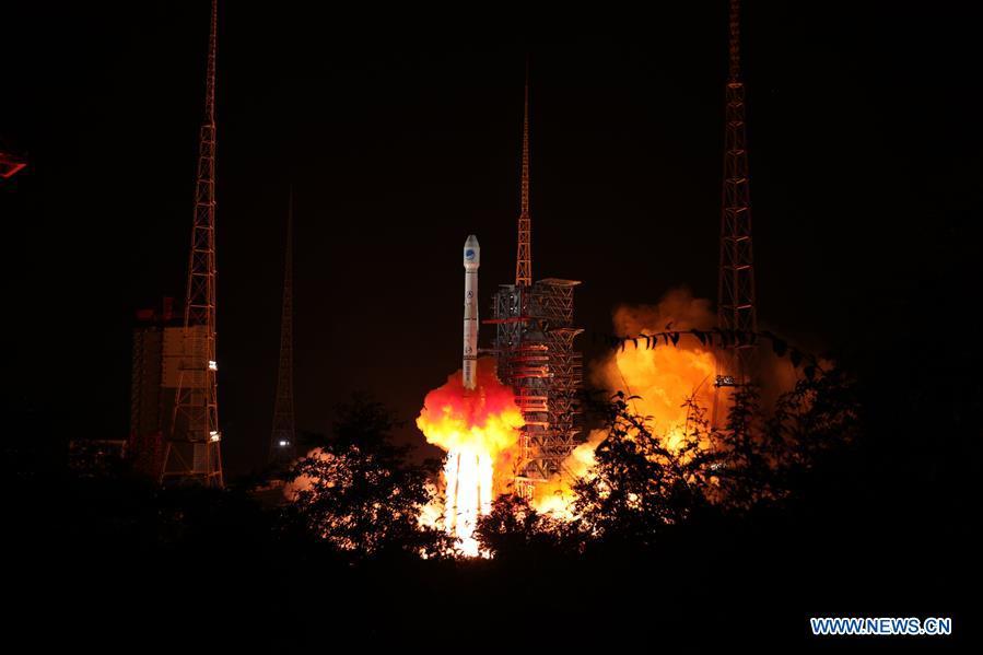 <?php echo strip_tags(addslashes(China sends twin BeiDou-3 navigation satellites into space on a single carrier rocket from Xichang Satellite Launch Center in Xichang, southwest China's Sichuan Province, Sept. 19, 2018. (Xinhua/Liang Keyan))) ?>