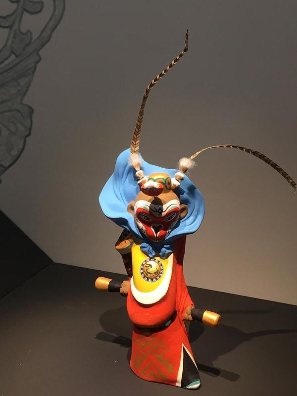 A colored sculpture is shown at the exhibition. (Photo/China Daily)