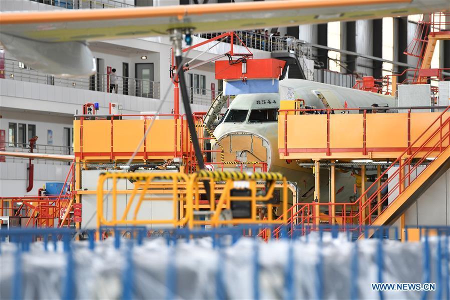 <?php echo strip_tags(addslashes(Photo taken on Sept. 27, 2018 shows a plane at Airbus' Tianjin final assembly line for the A320-family of jets in north China's Tianjin. From the time it was established in 2008 until the end of this August, the Tianjin final assembly line assembled and delivered a total of 378 A320s. (Xinhua/Li Ran))) ?>