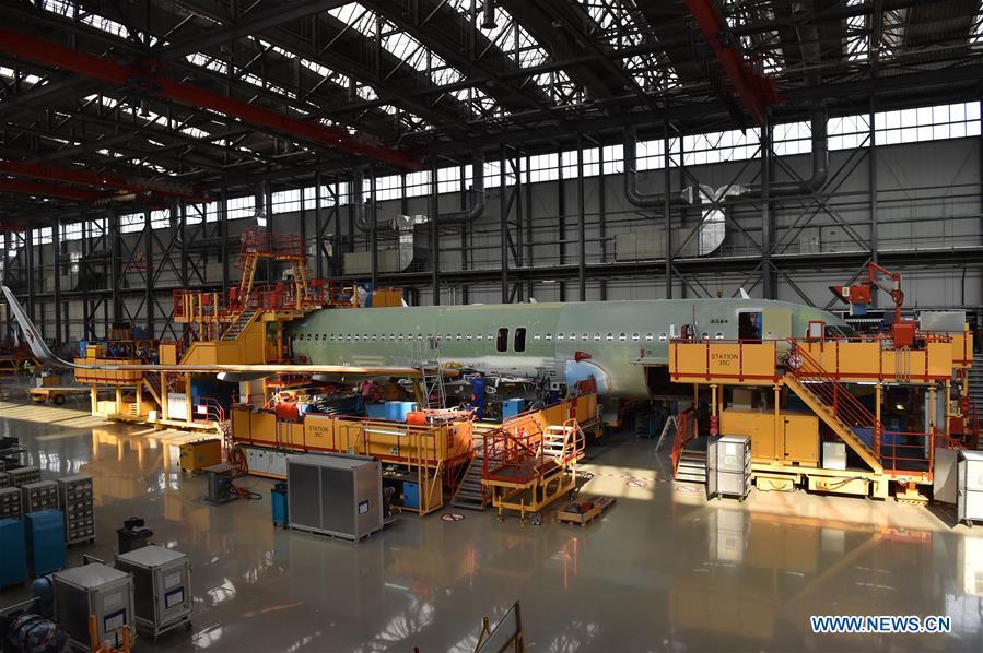 <?php echo strip_tags(addslashes(Staff members work at Airbus' Tianjin final assembly line for the A320-family of jets in north China's Tianjin, Sept. 27, 2018. From the time it was established in 2008 until the end of this August, the Tianjin final assembly line assembled and delivered a total of 378 A320s. (Xinhua/Li Ran))) ?>