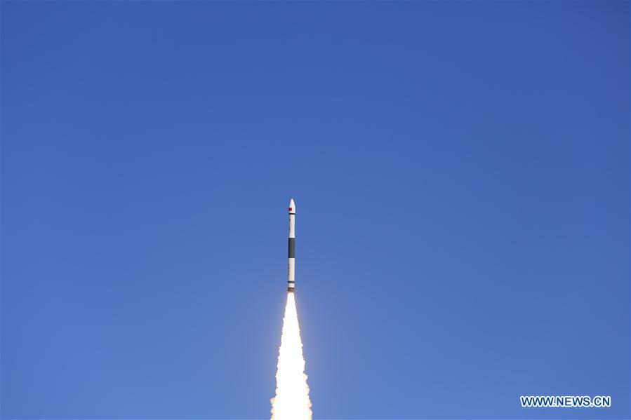 <?php echo strip_tags(addslashes(China launches its Centispace-1-s1 satellite on a Kuaizhou-1A rocket from Jiuquan Satellite Launch Center in northwest China, at 12:13 p.m. Sept. 29, 2018. (Xinhua/Yang Xiaobo))) ?>