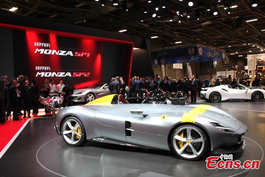 Cars presented at the Paris Motor Show in Paris. (Photo: China News Service/Li Yang)