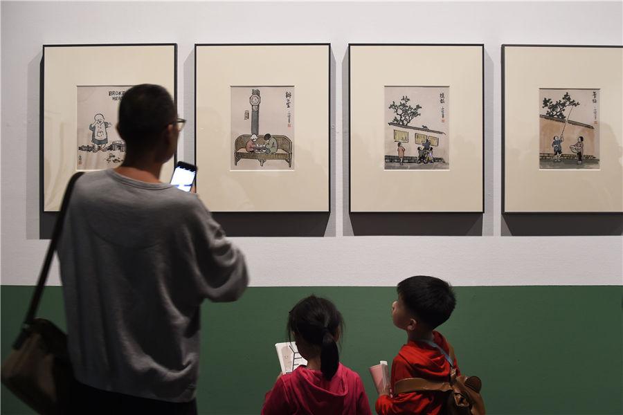 <?php echo strip_tags(addslashes(People view the exhibited items at Zhejiang Art Museum in Hangzhou, East China's Zhejiang Province, on Oct. 10, 2018. (Photo/Asianewsphoto))) ?>