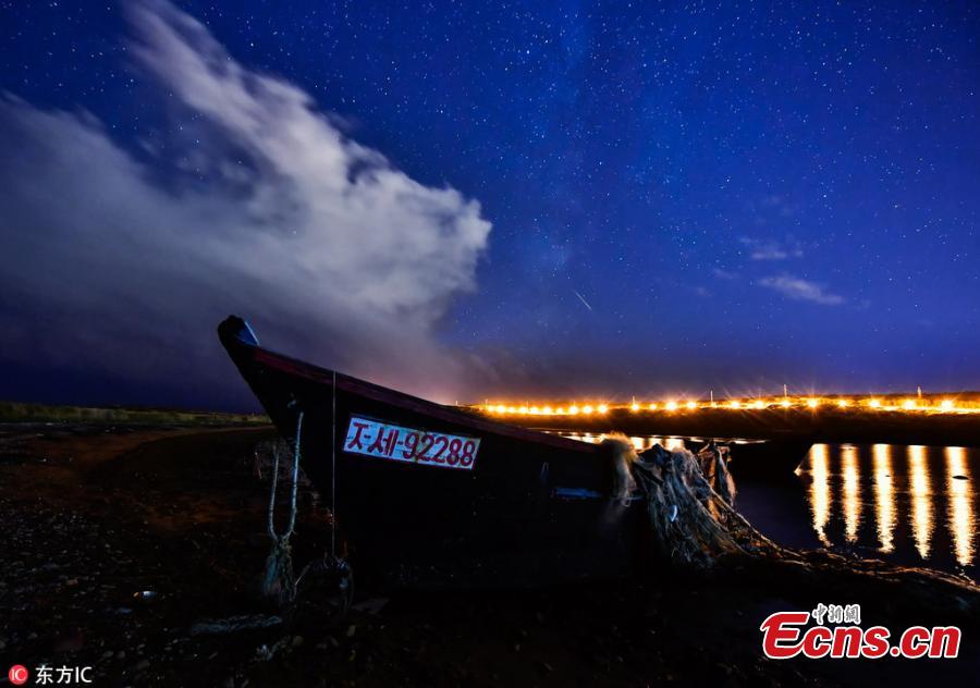 <?php echo strip_tags(addslashes(Photo taken on Oct. 10, 2018 shows the Draconids meteor shower in Russia’s Far East region. (Photo/IC))) ?>