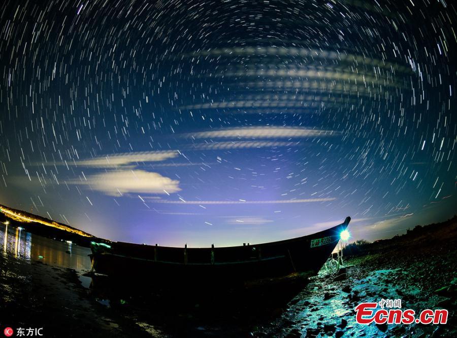 <?php echo strip_tags(addslashes(Photo taken on Oct. 10, 2018 shows the Draconids meteor shower in Russia’s Far East region. (Photo/IC))) ?>