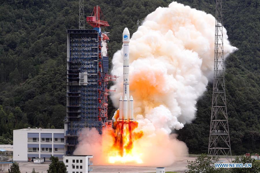 <?php echo strip_tags(addslashes(China sends twin BeiDou-3 navigation satellites into space on a Long March-3B carrier rocket from Xichang Satellite Launch Center in Xichang, southwest China's Sichuan Province, Oct. 15, 2018. The satellites are the 39th and 40th of the BeiDou navigation system, and the 15th and 16th of the BeiDou-3 family. The launch was the 287th mission of the Long March carrier rocket series.(Xinhua/Liang Keyan))) ?>