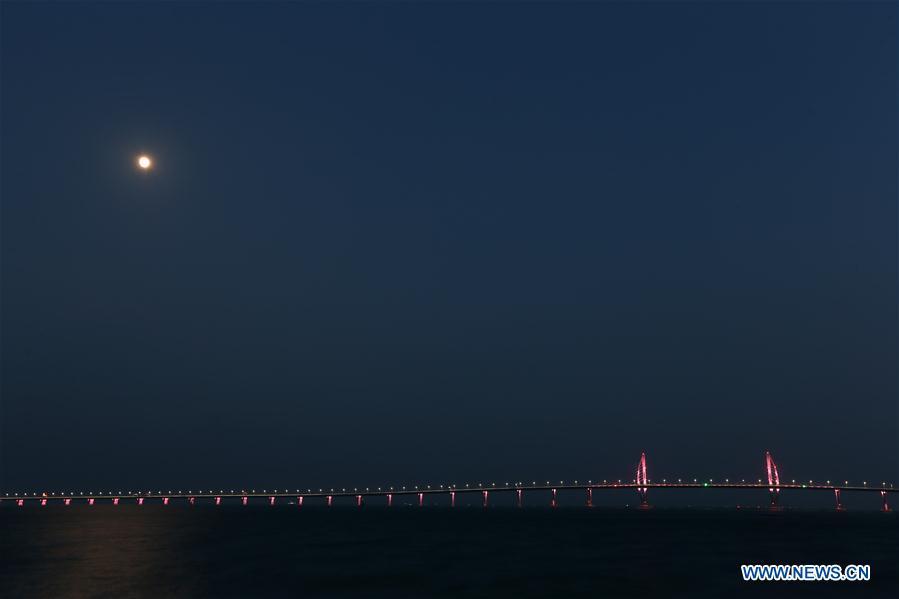 Photo taken on Oct. 22, 2018 shows the Hong Kong-Zhuhai-Macao Bridge. (Xinhua/Zhang Jiayang)