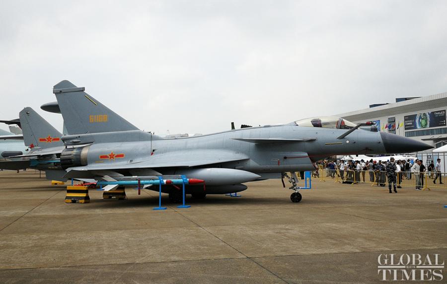 Pictured is the J10B fighter jet.  (Photo: Yang Sheng/GT)