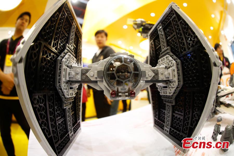 A toy developed by LEGO Group is displayed at the first China International Import Expo in Shanghai, Nov. 8, 2018. (Photo: China News Service/ Du Yang)