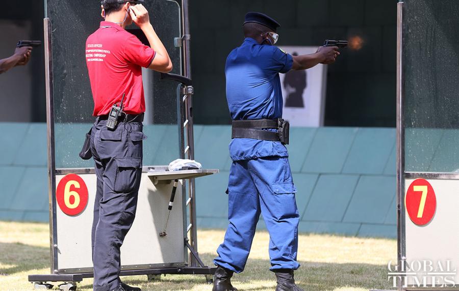 The 2nd USIP World Police Service Pistol Shooting Competition will kick off in Foshan, Guangdong Province, on Nov. 14. 69 delegations from 68 countries and regions have joined in the competition. (Photos: Cui Meng/GT)