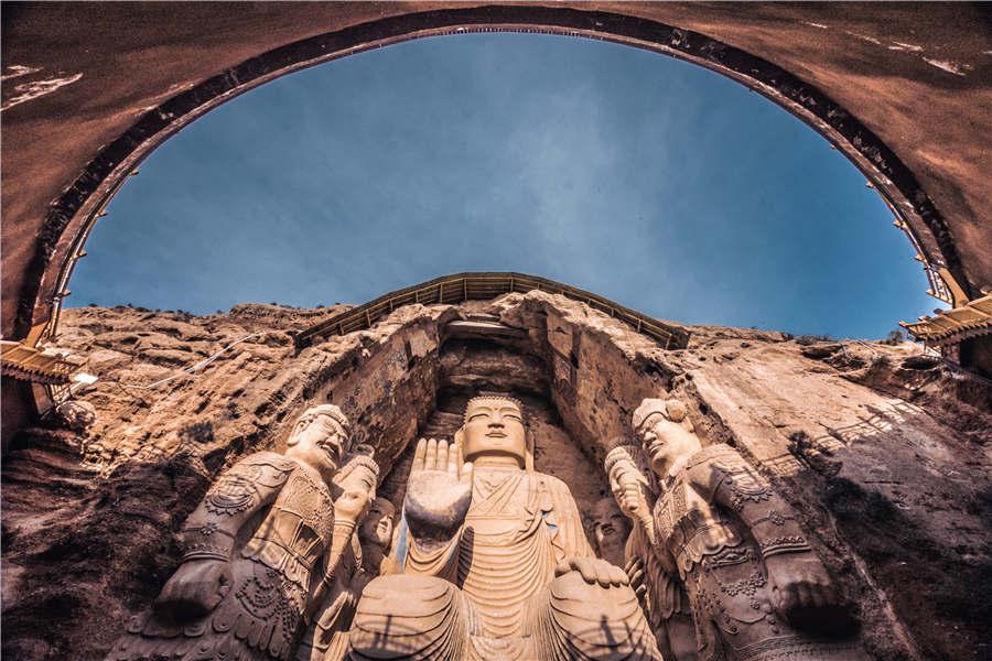 Tiantishan Grottoes in Wuwei county of Gansu Province. (Photo provided to chinadaily.com.cn)
