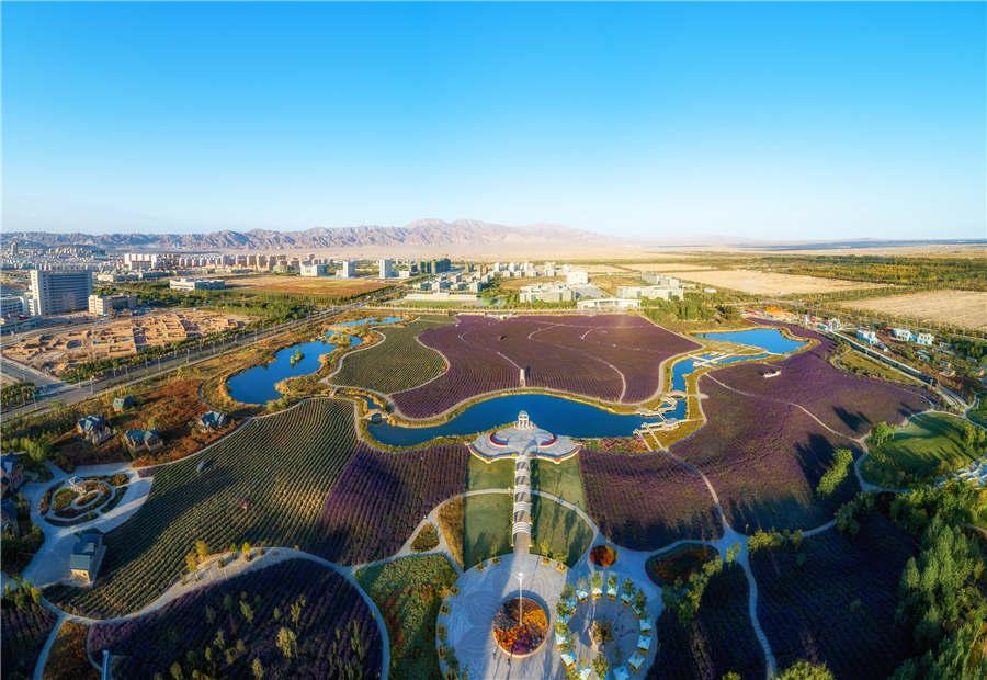 The Zijinyuan Scenic Spot in Jinchang city of Gansu Province. (Photo provided to chinadaily.com.cn)