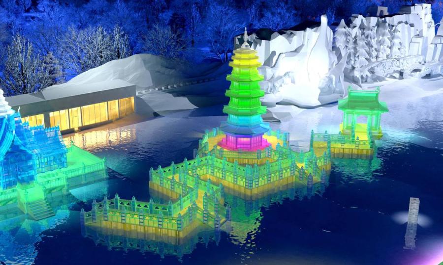 A design sketch for traditional Chinese architecture.  (Photo provided to chinadaily.com.cn)