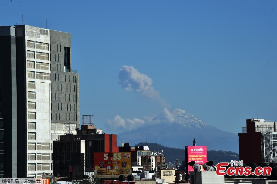 <?php echo strip_tags(addslashes(The Popocatepetl Volcano spewes ash and smoke as seen from Mexico City, on December 2, 2018. The Popocatepetl volcano, located about 55 km from Mexico City, has recorded numerous low-intensity exhalations in the past few days. (Photo/Agencies))) ?>