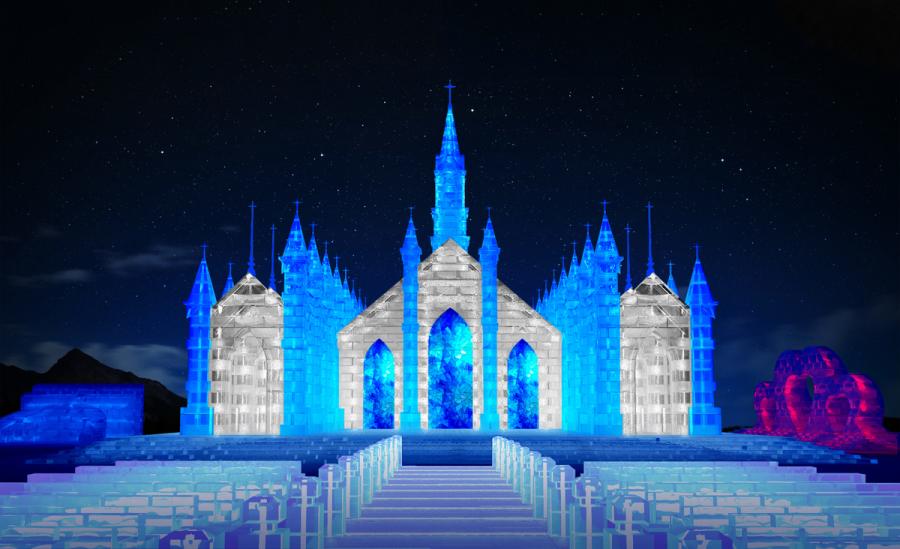 A design sketch for a church. (Photo provided to chinadaily.com.cn)