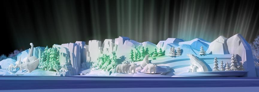 A large snow sculpture planned for the park. (Photo provided to chinadaily.com.cn)