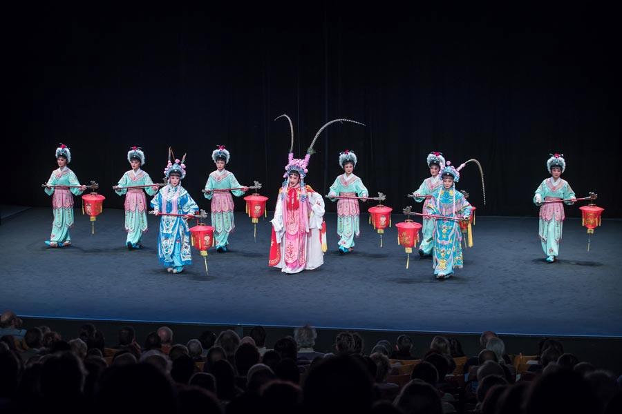 <?php echo strip_tags(addslashes(Chinese opera artists perform Qiongju Opera at Theater 71 in the Paris suburb of Malakoff, Nov. 26, 2018. (Photo/Chinaculture.org))) ?>