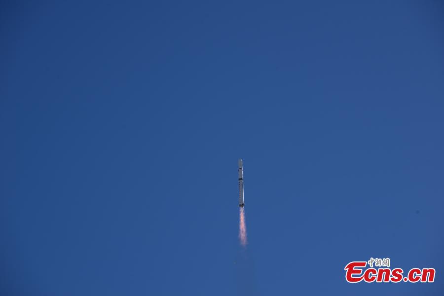 Long March-2D rocket carrying two Saudi satellites was launched from Jiuquan Satellite Launch Center in northwest China at 12:12 p.m. BJT on September 7, 2018. The satellites, Saudi SAT 5A and Saudi SAT 5B, were developed by Saudi Arabia\'s King Abdulaziz City for Science and Technology (KACST). The rocket also carried 10 small satellites developed by Chinese research institutes.(Photo provided to China News Service)