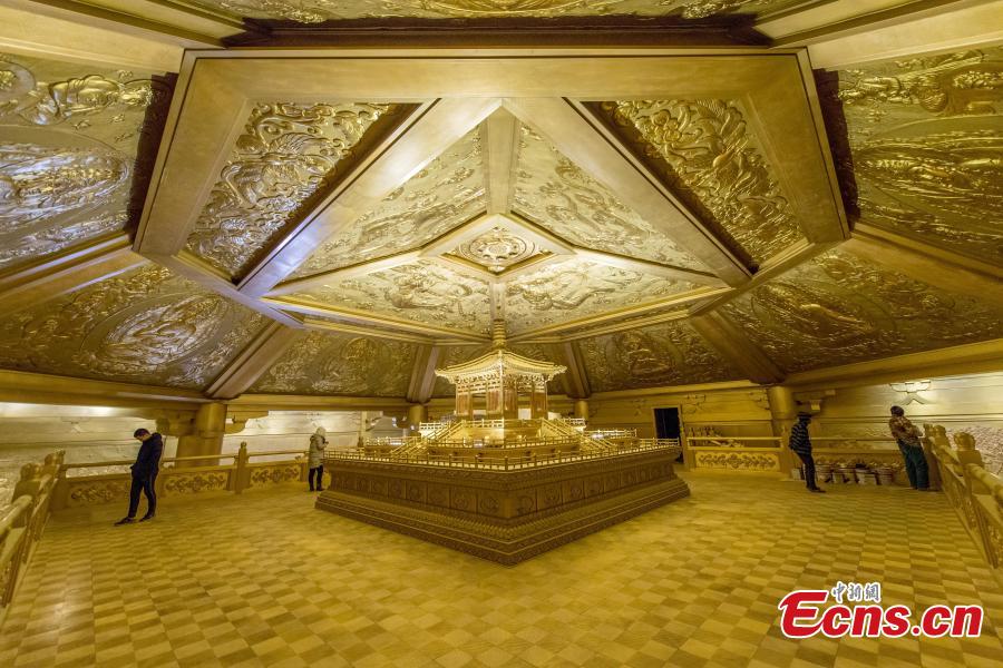 <?php echo strip_tags(addslashes(This photo shows the palace that preserved original Tang Dynasty (AD618-907) architecture in Taiyuan Longquan Temple, Shanxi Province, on December 7, 2018. It took 65 tons of pure copper to repair the palace. (Photo: China News Service/ Wei Liang))) ?>