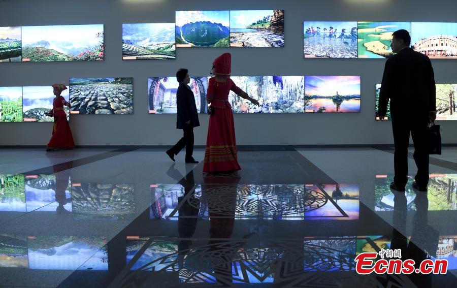 An exhibition to mark the 60th anniversary of the establishment of the Guangxi Zhuang Autonomous Region opens in the region’s capital Nanning City, Dec. 10, 2018. Established in 1958 as an autonomous region, Guangxi has a population of 56 million, including more than 20 million who identify as ethnic minorities. It tops in China’s provincial-level regions in minority populations. (Photo: China News Service/Hou Yu)