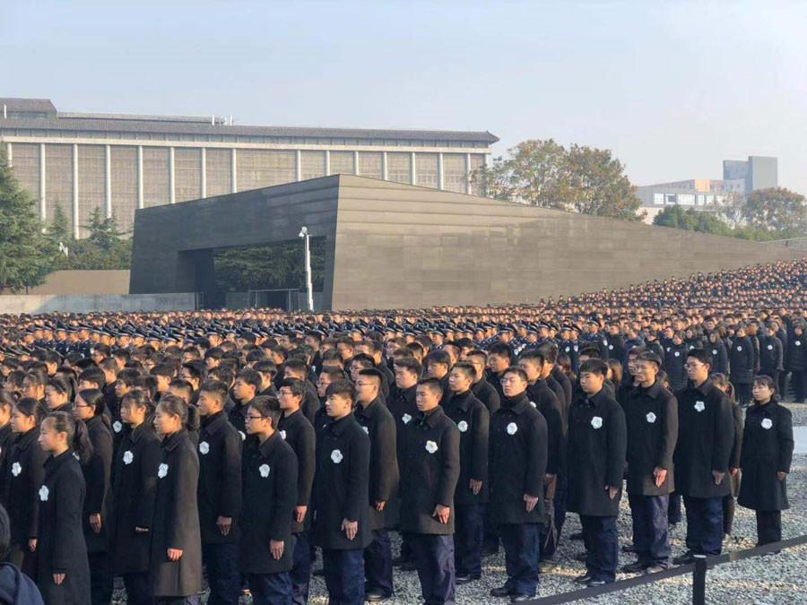 The State ceremony for the National Memorial Day for Nanjing Massacre Victims is held at the memorial hall for the massacre victims in Nanjing, Jiangsu province, Dec 13, 2018. [Photo/Xinhua]