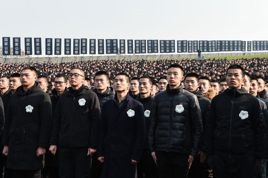 The State ceremony for the National Memorial Day for Nanjing Massacre Victims is held at the memorial hall for the massacre victims in Nanjing, Jiangsu province, Dec 13, 2018. [Photo/Xinhua]