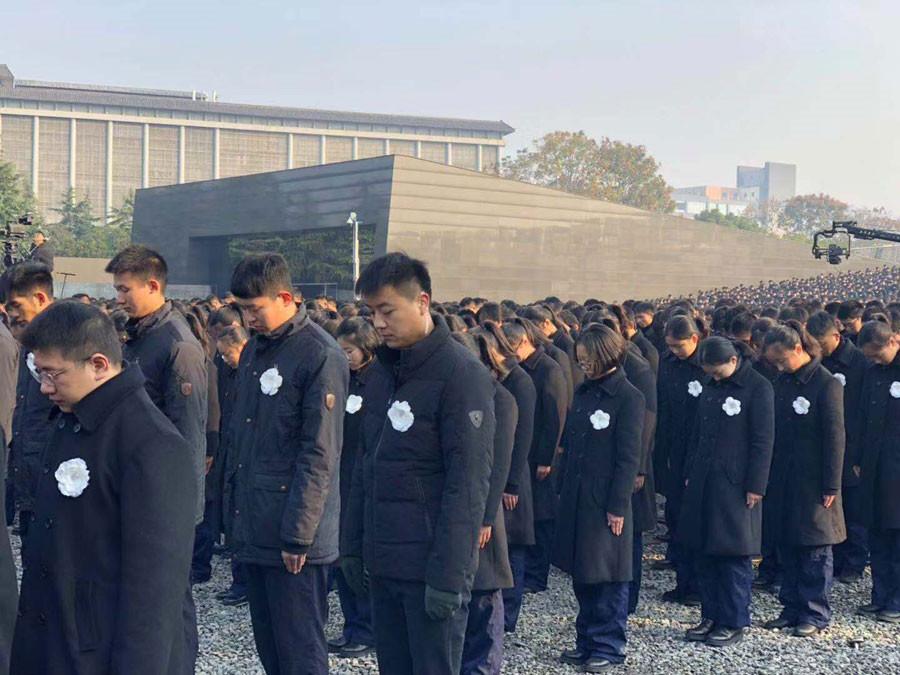 The State ceremony for the National Memorial Day for Nanjing Massacre Victims is held at the memorial hall for the massacre victims in Nanjing, Jiangsu province, Dec 13, 2018. [Photo/Xinhua]