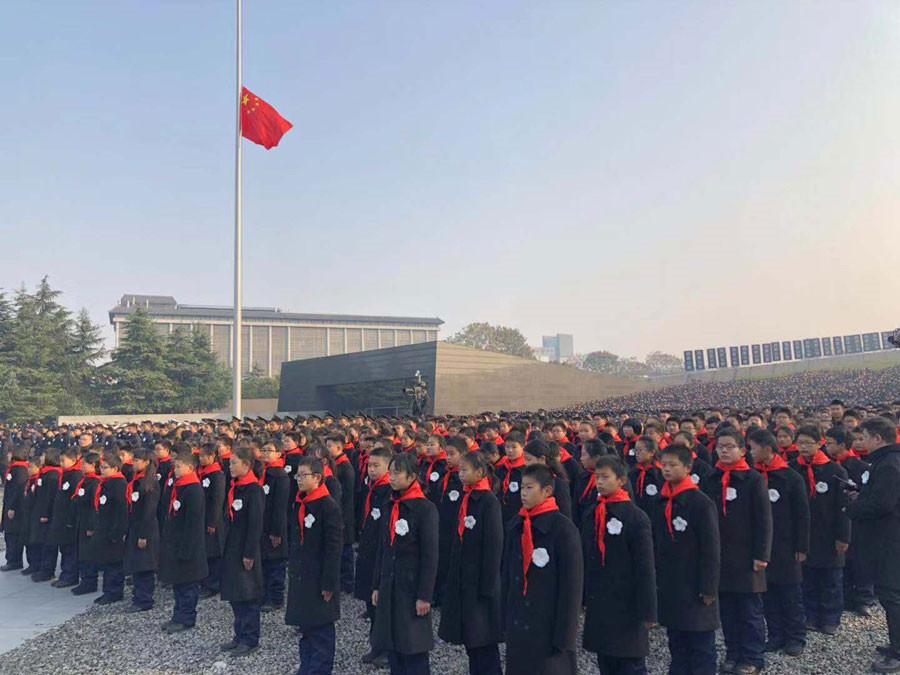 The State ceremony for the National Memorial Day for Nanjing Massacre Victims is held at the memorial hall for the massacre victims in Nanjing, Jiangsu province, Dec 13, 2018. [Photo/Xinhua]