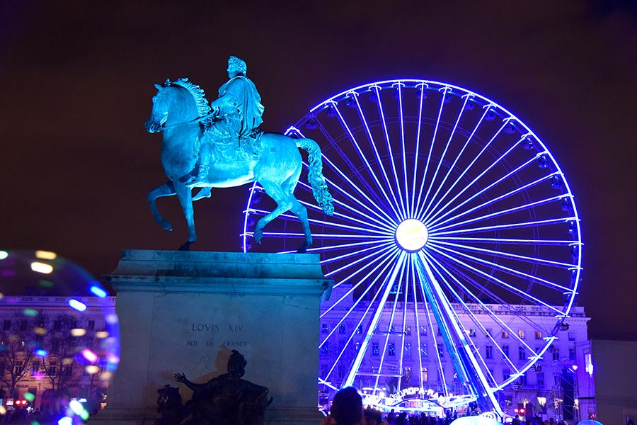 Night scenery of the Place Bellecour in Lyon, France on Dec. 9, 2018. (Photo/chinadaily.om.cn)