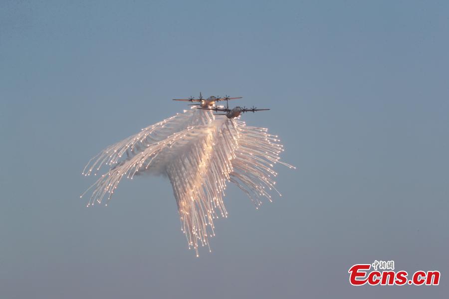 <?php echo strip_tags(addslashes(Military aircrafts take part in Qatar's National Day celebrations in Doha, Qatar, Dec. 18, 2018. (Photo/Agencies))) ?>