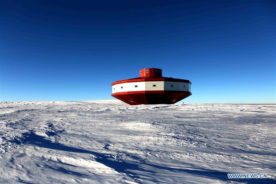 Photo taken on Dec. 26, 2018 shows the main building of China\'s Taishan Station in Antarctica. China started on Wednesday the work of the second phase for the Taishan Station in Antarctica. (Xinhua/Liu Shiping)