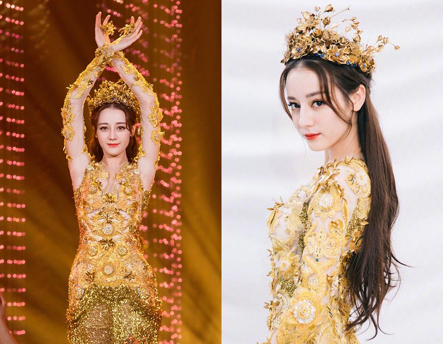 Actress Dilraba Dilmurat on the red carpet for the 2018 China Golden Eagle TV Art Festival on Oct 15,2018. [Photo provided to chinadaily.com.cn]