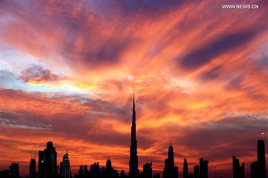 <?php echo strip_tags(addslashes(Photo taken on Jan. 2, 2019 shows the Burj Khalifa at sunset in Dubai, the United Arab Emirates (UAE). (Xinhua/Mahmoud Khaled))) ?>