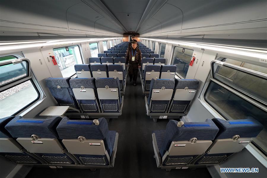 <?php echo strip_tags(addslashes(Photo taken on Jan. 6, 2019 shows the sitting carriage of a CR200J train at the China Railway Shanghai Group Co., ltd. in Shanghai, east China. The CR200J train, with a centralized power system that runs 160-km-per-hour, will be put into use before the Spring Festival travel rush in 2019.(Xinhua/Chen Fei))) ?>