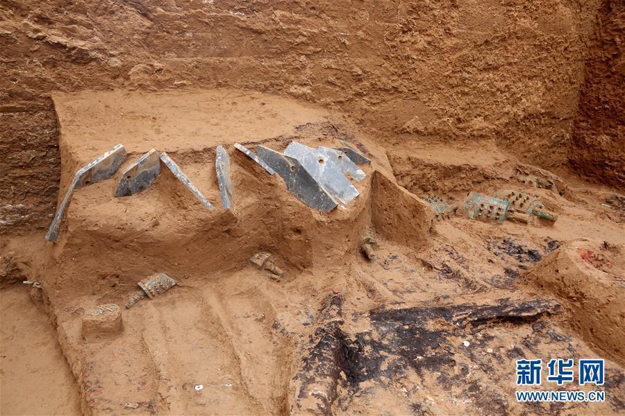 Stone resonators unearthed in the Liujaiwa ruins in Chengcheng County, Shaanxi Province. A research team from the Shaanxi Provincial Institute of Archaeology announced excavations that had taken place over two years showed the Liujiawa ruins belonged to the remains of a city wall and cemetery from the late Rui state, a Chinese vassal state during the Western Zhou dynasty (1046-771 BC). (Photo provided by Shaanxi Provincial Institute of Archaeology)