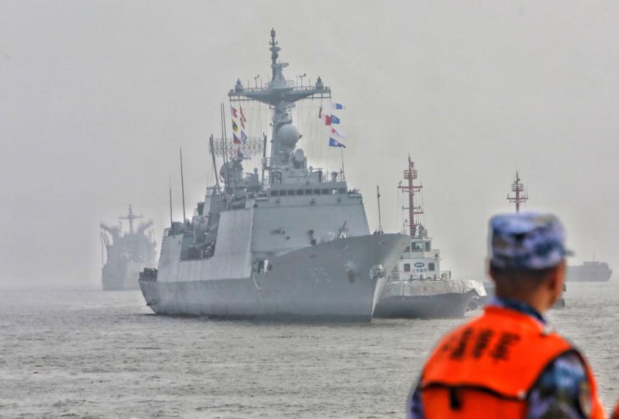 <?php echo strip_tags(addslashes(The destroyer Chungmugong Yi Sun-sin and replenishment oiler Tae Cheong from the ROK arrive at a military port in Shanghai, Jan. 14, 2019. (Photo: Zhang Long/For China Daily))) ?>