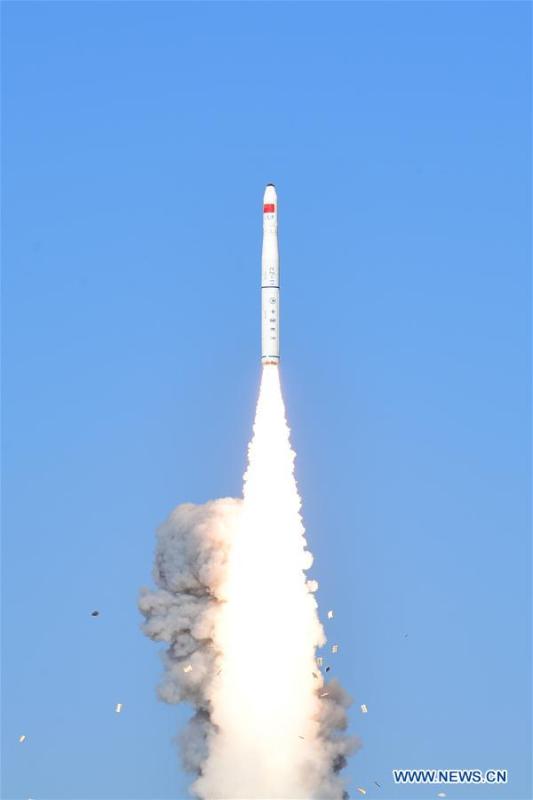 <?php echo strip_tags(addslashes(A Long March-11 rocket carrying two satellites for multispectral imaging and two test satellites blasts off from the Jiuquan Satellite Launch Center in northwest China, Jan. 21, 2019. China launched two satellites for multispectral imaging on a Long March-11 rocket from the Jiuquan Satellite Launch Center in northwest China at 1:42 pm on Monday. The satellites have successfully entered their preset orbit, according to the center. (Photo: China News Service/Lang Wenhai))) ?>